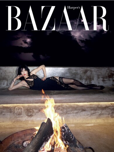 Harpers Bazaar Singapore, Claire Rothstein Harpers Bazaar, Mei Lepres, Mykonos thunderstorm, Mykonos fire pit, Christopher Maul Stylist,